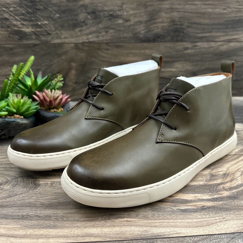 ❌SOLD❌NIB FitFlop Zackery 11 44 Forest Green Chukka Boots Leather - Picture 3 of 11